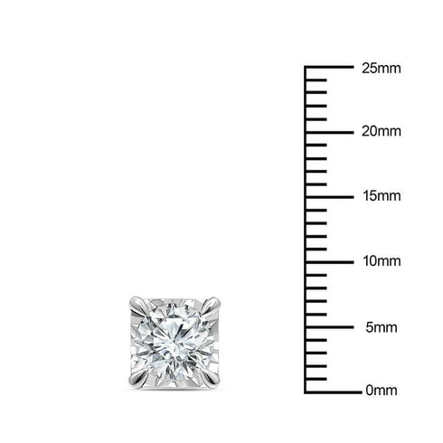 0.45 Carat Diamond Stud Earrings in 14K Gold