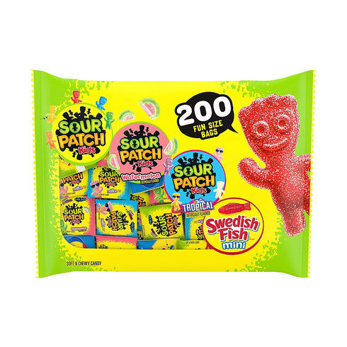 Sour Patch Kids & Swedish Fish Bulk Candy Variety Pack, 200 pk.