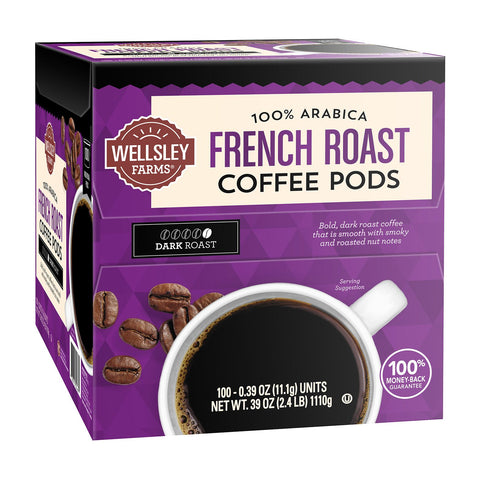 Wellsley Farms French Roast Coffee Pods, 100 ct.