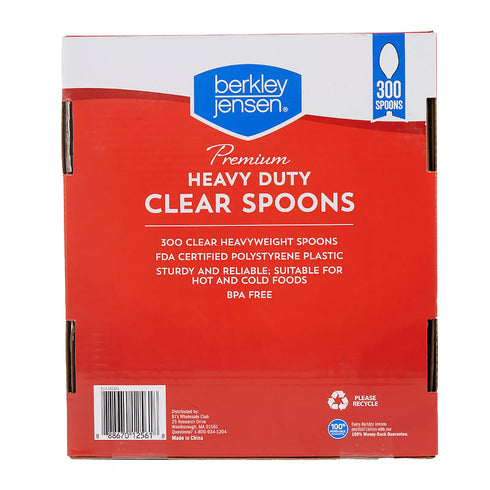 Berkley Jensen Premium Plastic Spoons, 300 ct.