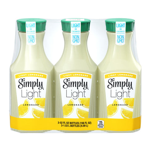 Simply Light Lemonade, Bottles, 3 pk./52 fl. oz.