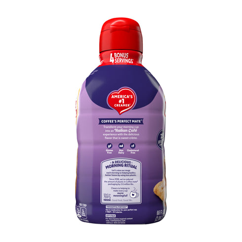 Coffee Mate Italian Sweet Creme Flavored Coffee Creamer, Non-Dairy, Gluten-Free, 130 Servings, 66 fl oz.