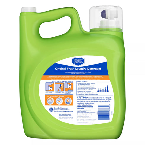 Berkley Jensen Liquid Laundry Detergent - Original Fresh Scent, 146 loads/200 oz.