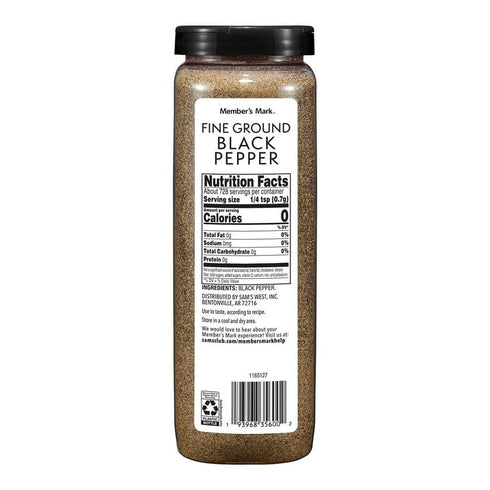 Member's Mark Fine Ground Black Pepper, 18 oz