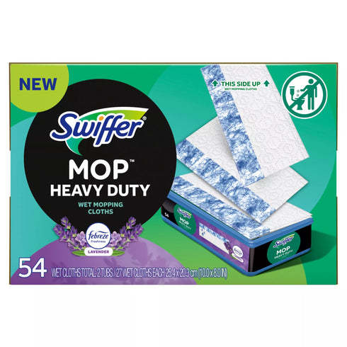 Swiffer Sweeper Heavy Duty Multi-Surface Wet Cloth Refills - Fresh scent, 2 pk./27 ct.