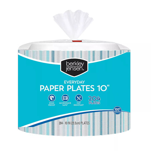 Berkley Jensen Everyday 10" Paper Plates - Abstract, 204 ct.