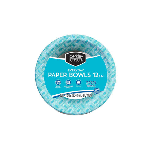 Berkley Jensen Everyday Paper Bowls - Abstract, 12 oz./200 ct.
