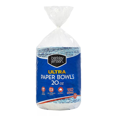 Berkley Jensen Ultra Paper Bowls - Botanical Leaf, 20 oz./150 ct.