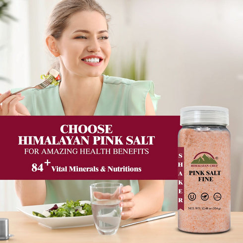 Himalayan Chef Pink Salt Fine Shaker-12.50 oz | 6 Pack