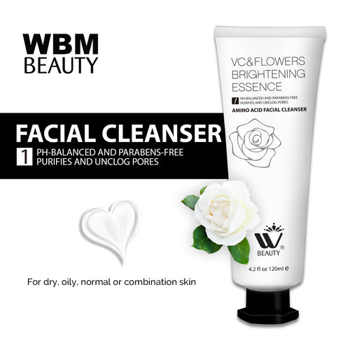 WBM BEAUTY Facial Cleanser with Amino Acid - 4.2 fl oz/120 ml