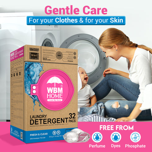 WBM Laundry Detergent Pods | Luxury Fresh & Clear Scent
