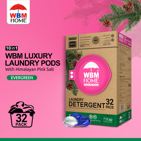 WBM Laundry Detergent Pods | Luxury Ever Green Scent