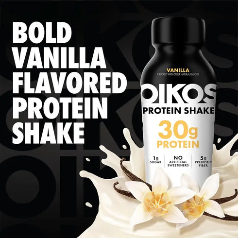 Oikos 30g Protein Shake, Vanilla, 12 fl oz, 18-pack