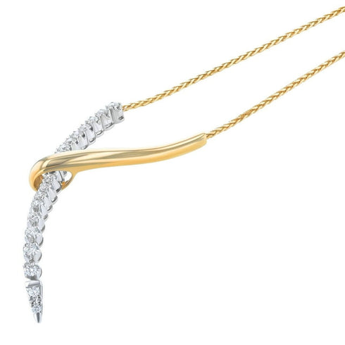 1.00 CT Diamond Pendant Necklace in 14K Two-Tone Gold