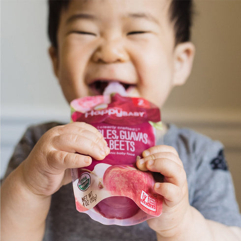 HappyBABY Organics Clearly Crafted Fruit & Oat Pouches, Variety Pack, 12 ct., 4 oz.