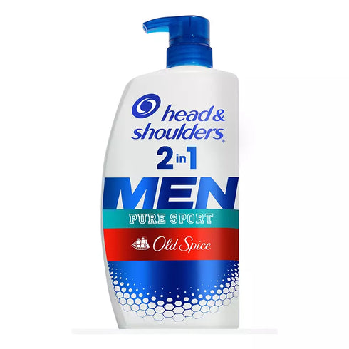 Head & Shoulders Men's 2-in-1 Dandruff Shampoo & Conditioner Old Spice Pure Sport, 40 oz