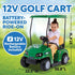 Kid Trax 12V Golf Cart Ride-On with Golf Accessories