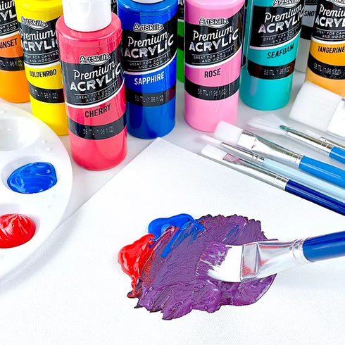 ArtSkills Acrylic Paint Set, 16 ct. – Vibrant Artist Paint Kit for Crafting, Canvas, and DIY Projects