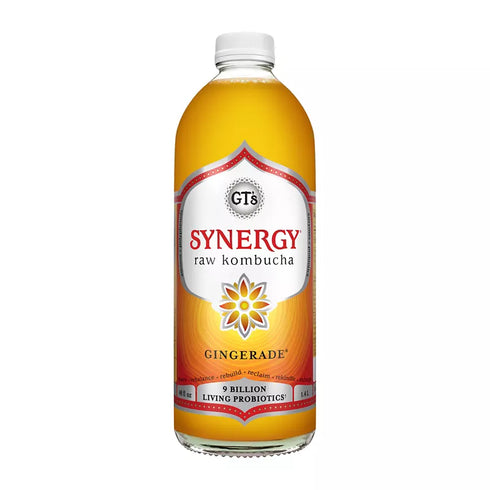 GT's Synergy Raw Kombucha - Gingerade, 48 oz
