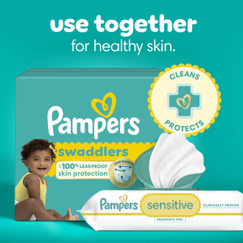 Pampers Baby Wipes Sensitive Fragrance-Free Pop-Top Packs, 16 pk./896 ct.