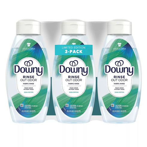 Downy Rinse & Refresh Laundry Odor Remover and Fabric Softener - Cool Cotton, 3 pk./25.5 oz.