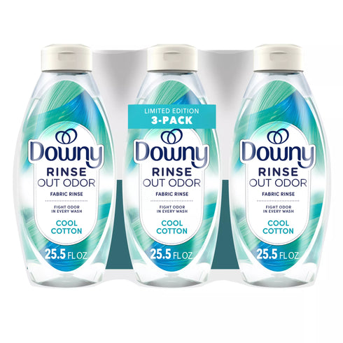Downy Rinse & Refresh Laundry Odor Remover and Fabric Softener - Cool Cotton, 3 pk./25.5 oz.