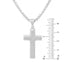 Reversible Cross Pendant Chain Necklace in Sterling Silver