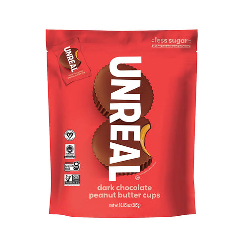 UNREAL Dark Chocolate Peanut Butter Cups – Better-For-You Chocolate Candy, 10.05 oz Bag
