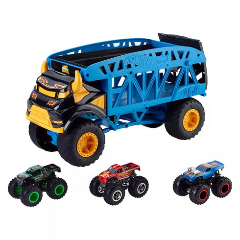 Hot Wheels Monster Trucks Monster Mover – Storage Hauler & Launching Playset