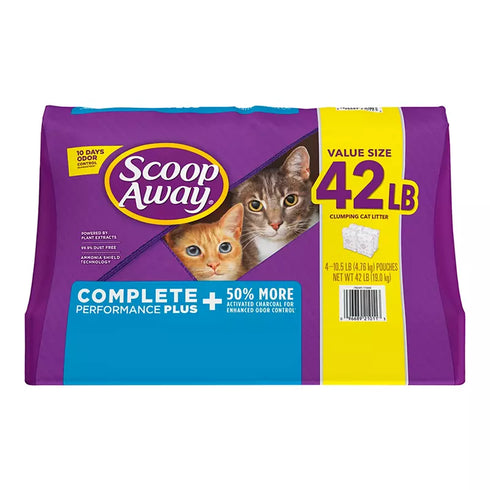 Scoop Away Complete Performance Plus Clumping Cat Litter Pouch, 10.5 lb.