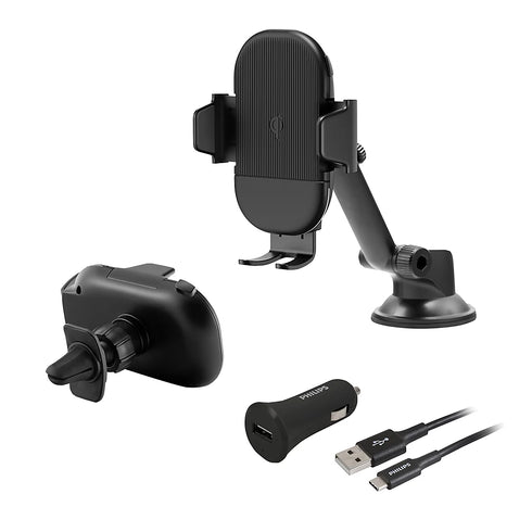 Philips 3-in-1 Car Charging Kit – Black