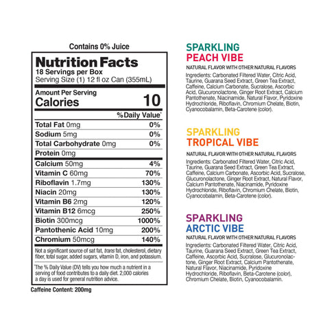 Celsius Vibe Variety Pack, 18 pk./12 oz.