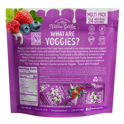 Nature's Garden Probiotic Mixed Berry Yoggies 0.7 oz., 24 pk