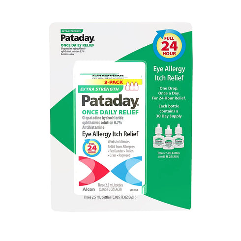 Pataday Once Daily Relief Extra Strength Eye Drops for Allergies, Triple Pack