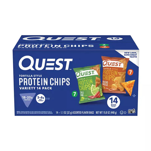 Quest Tortilla Style Protein Chips, 18-20g Protein, 14 ct