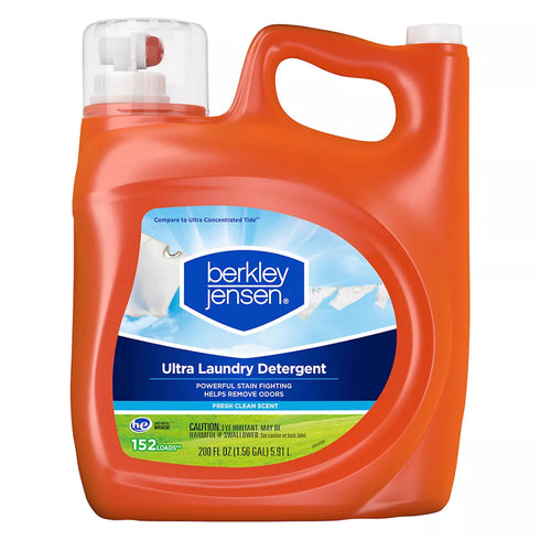 Berkley Jensen Ultra Liquid Laundry Detergent - Fresh Clean Scent, 152 loads/ 200 oz