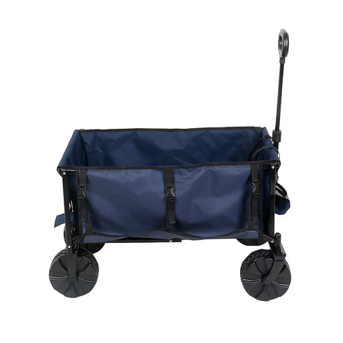 Berkley Jensen All-Terrain Wheel Folding Cart – Heavy-Duty Collapsible Utility Wagon for Outdoor & Indoor Use