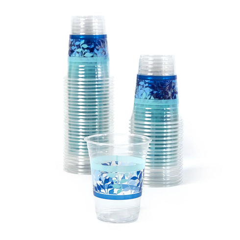 Berkley Jensen Plastic Cups - Botanical Leaf, 16 oz./120 ct