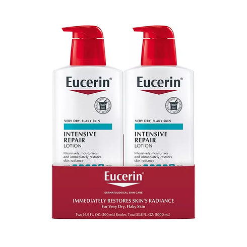 Eucerin Intensive Repair Fragrance-Free Body Lotion, 2 Pack 16.9 fl oz Each