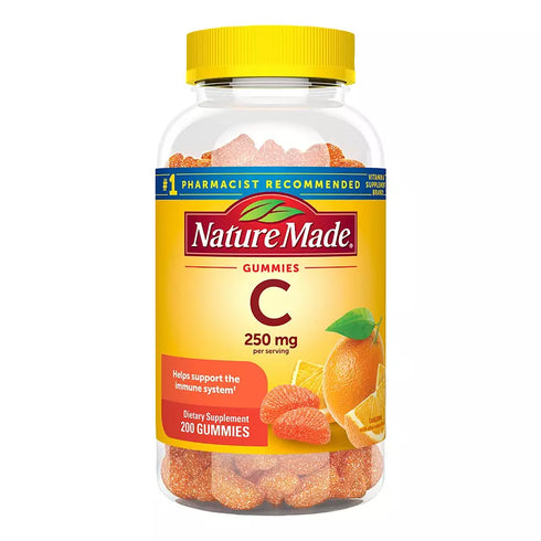 Nature Made Vitamin C Gummies 250mg Per Serving, 200 ct