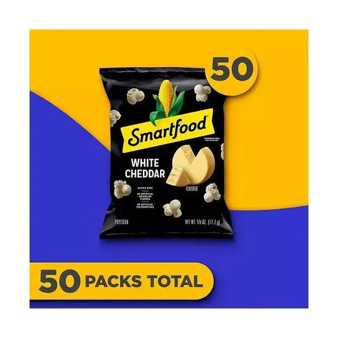 Smartfood White Cheddar Cheese Popcorn, 0.625 oz., 50 pk