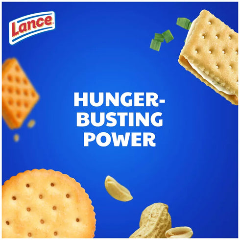 Lance Sandwich Crackers Variety Pack - 36 Count Bulk Box, Assorted Flavors Individual Snacks for Lunchbox Office and On-the-Go