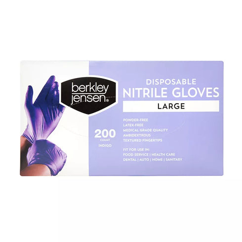 Berkley Jensen Large Disposable Nitrile Gloves, 200 ct