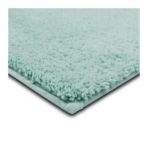 Berkley Jensen Plush Micro Polyester Bath Rug - Mineral Blue