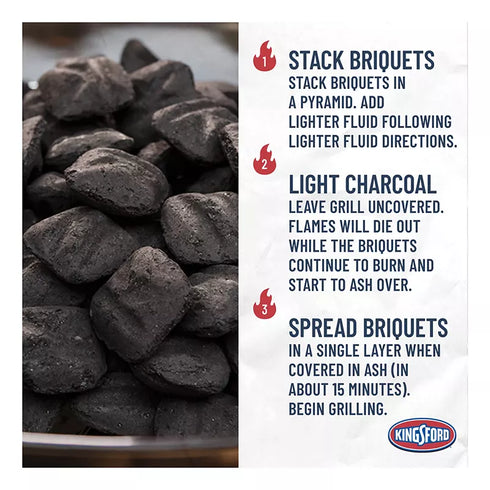 Kingsford Original Charcoal Briquettes – 2-Pack (20 lb. Each) for Grilling & BBQ, Long-Lasting Heat