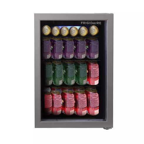 Frigidaire Glass Door Beverage Cooler Refrigerator with Removable Shelves