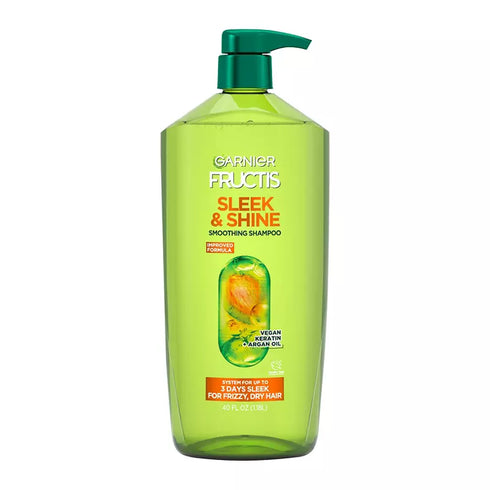 Garnier Fructis Sleek & Shine Shampoo for Frizzy Hair, 40 oz