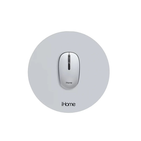 iHome 2.4G Wireless Mouse with Mousepad Bundle – Grey, Ergonomic Portable Mouse Set