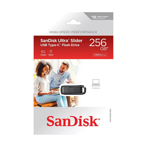 SanDisk Ultra Slider USB Type-C Flash Drive – 256GB Portable Storage