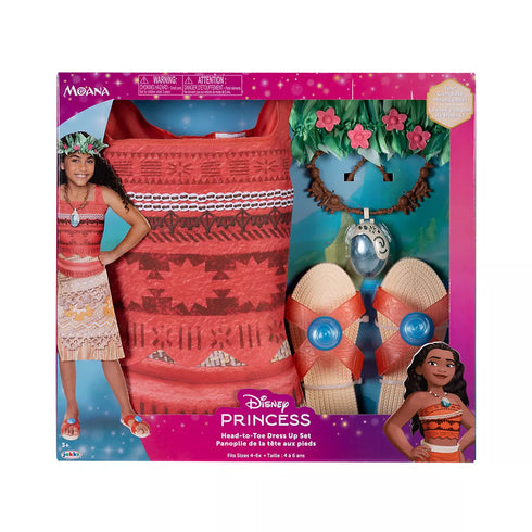 Disney Princess Moana Head-to-Toe Dress-Up Set – Adventure Costume & Accessories for Kids